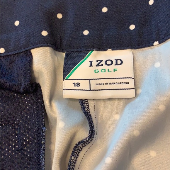 🛍$3 MUST BUNDLE 3 Izod Golf blue and white polka - Picture 3 of 4